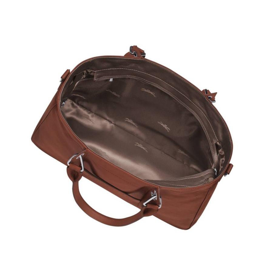Bolsas De Mano Longchamp 3D M Mujer Marrones | ES-NULV853