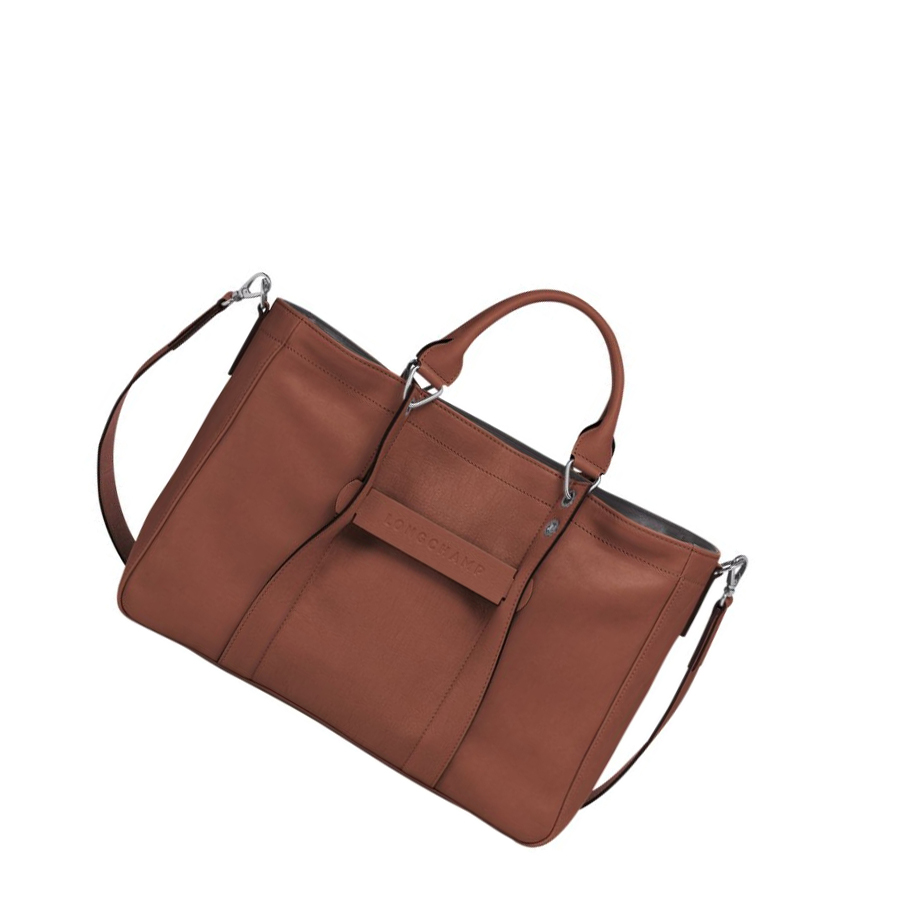 Bolsas De Mano Longchamp 3D M Mujer Marrones | ES-NULV853