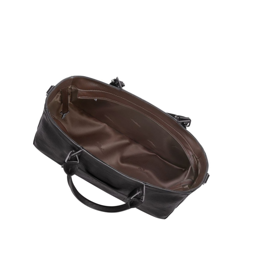 Bolsas De Mano Longchamp 3D M Mujer Negras | ES-SLCF194