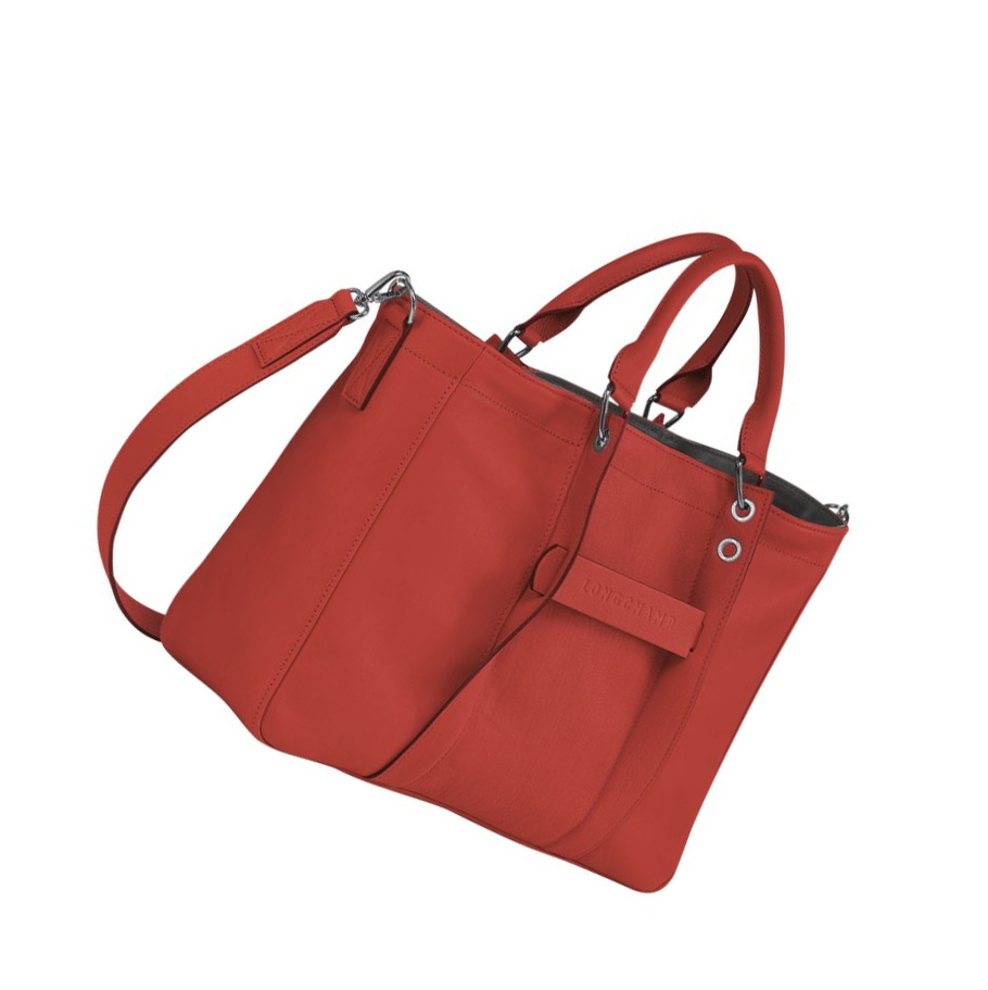 Bolsas De Mano Longchamp 3D M Mujer Rojas | ES-KGPO594