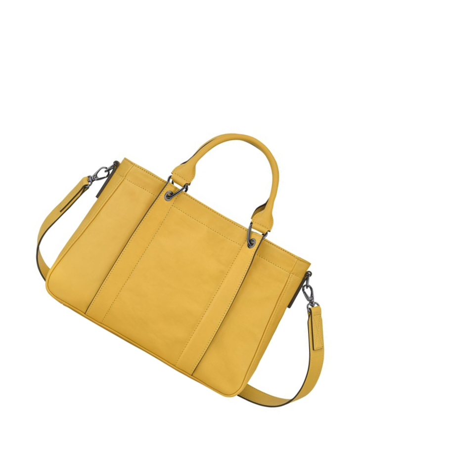 Bolsas De Mano Longchamp 3D S Mujer Amarillo | ES-WXLB012