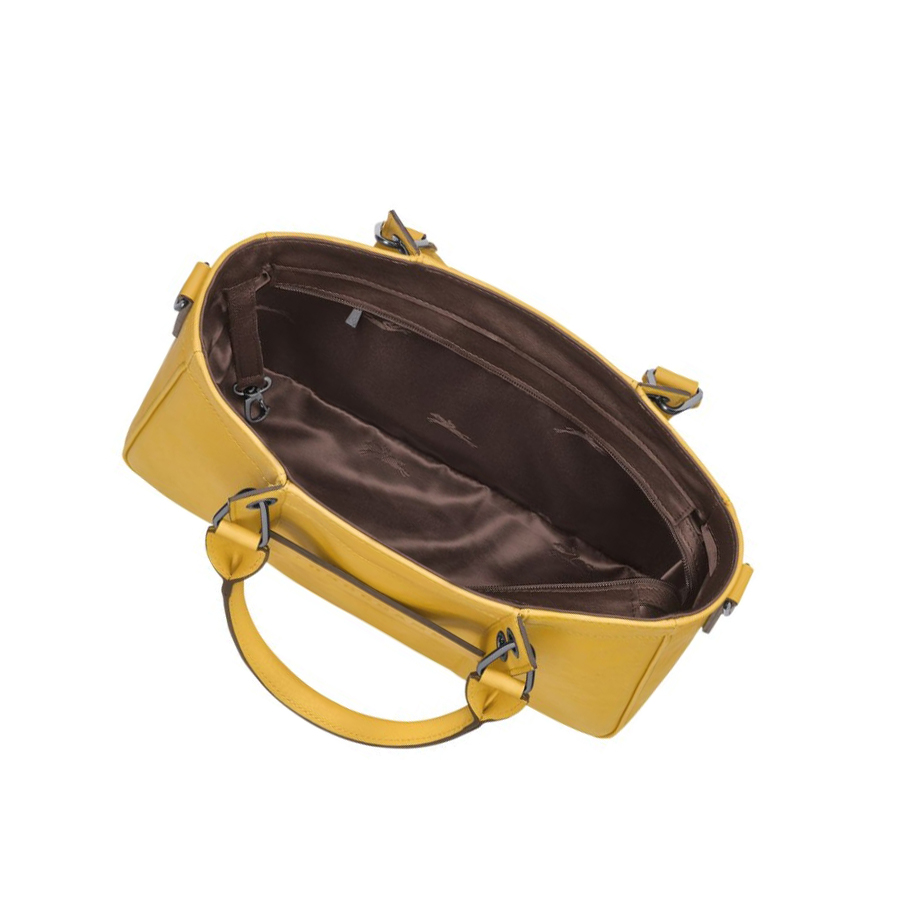 Bolsas De Mano Longchamp 3D S Mujer Amarillo | ES-WXLB012