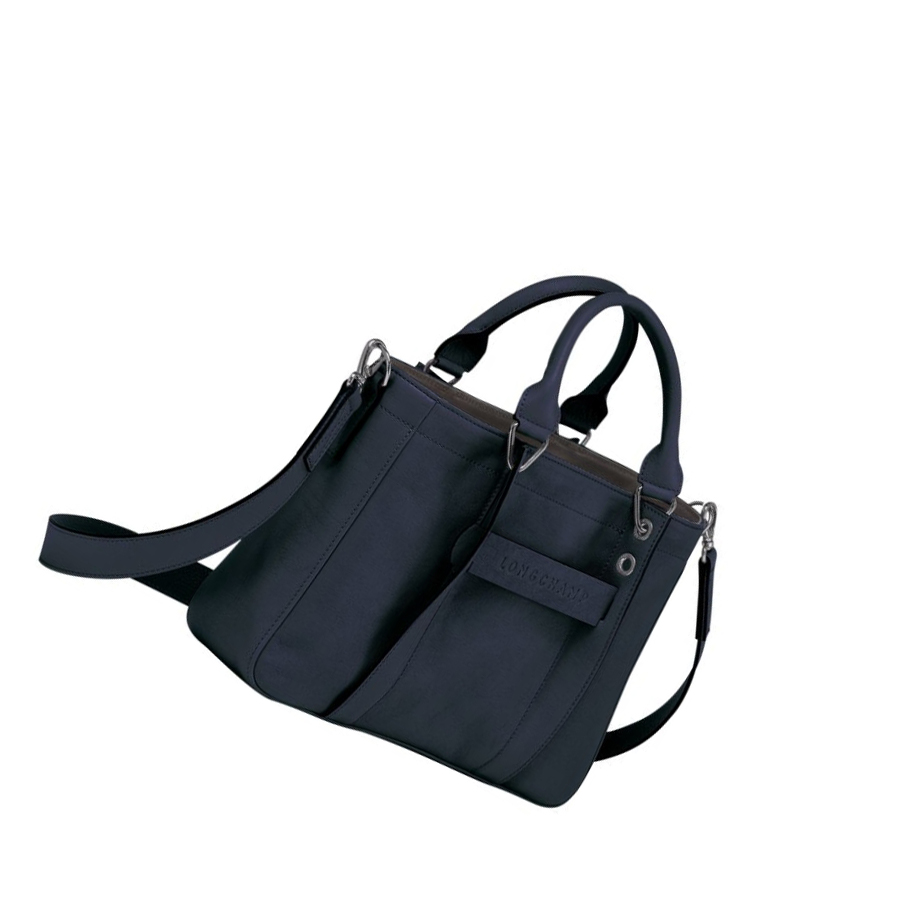 Bolsas De Mano Longchamp 3D S Mujer Azules | ES-AJHU052