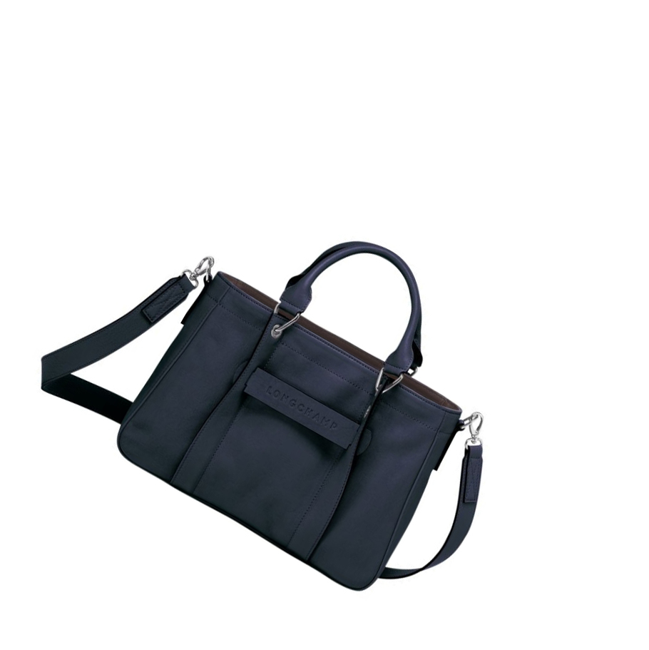 Bolsas De Mano Longchamp 3D S Mujer Azules | ES-AJHU052