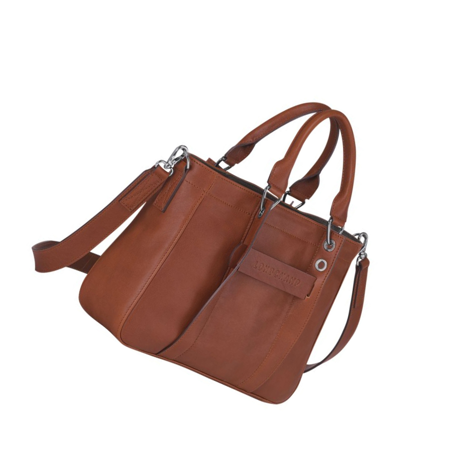 Bolsas De Mano Longchamp 3D S Mujer Marrones | ES-WCVF679