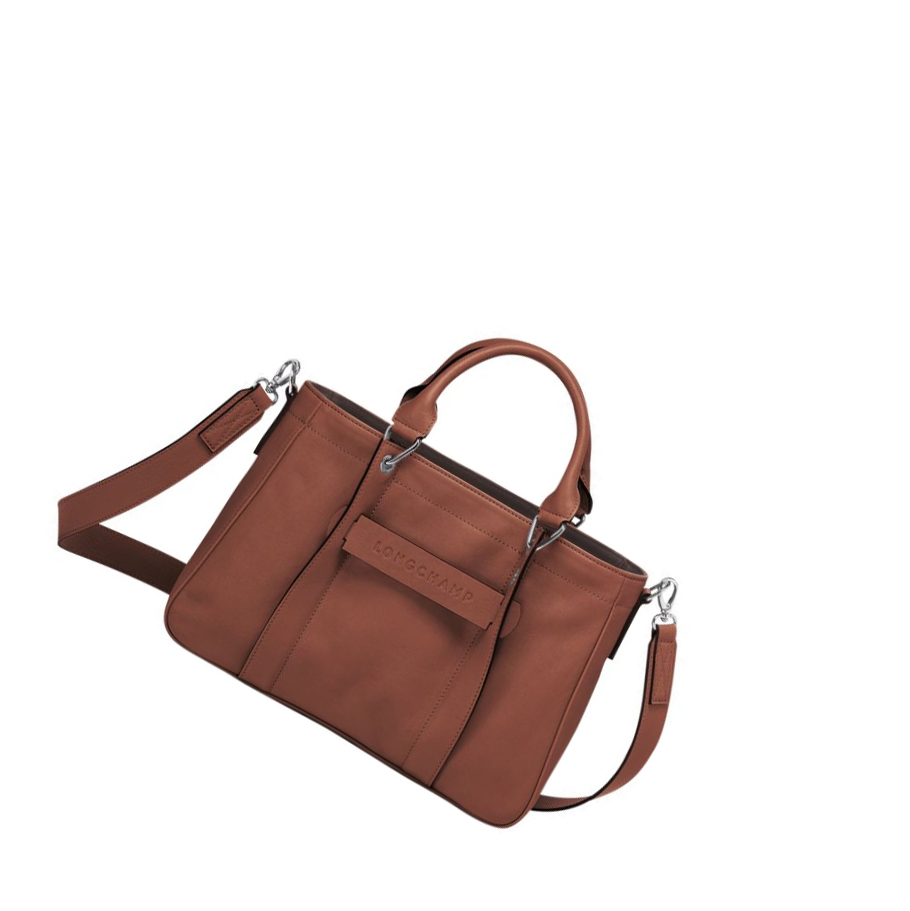 Bolsas De Mano Longchamp 3D S Mujer Marrones | ES-WCVF679