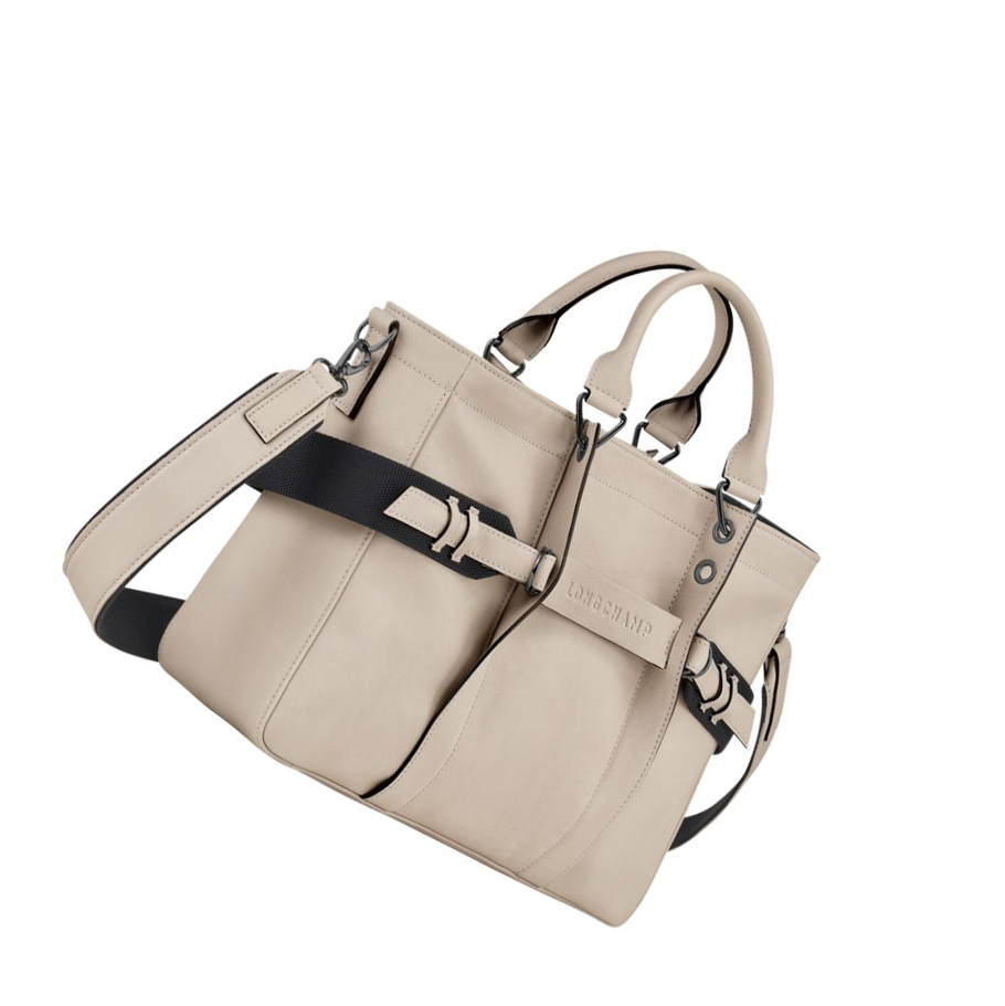 Bolsas De Mano Longchamp 3D Sangle M Mujer Beige | ES-SCLF680