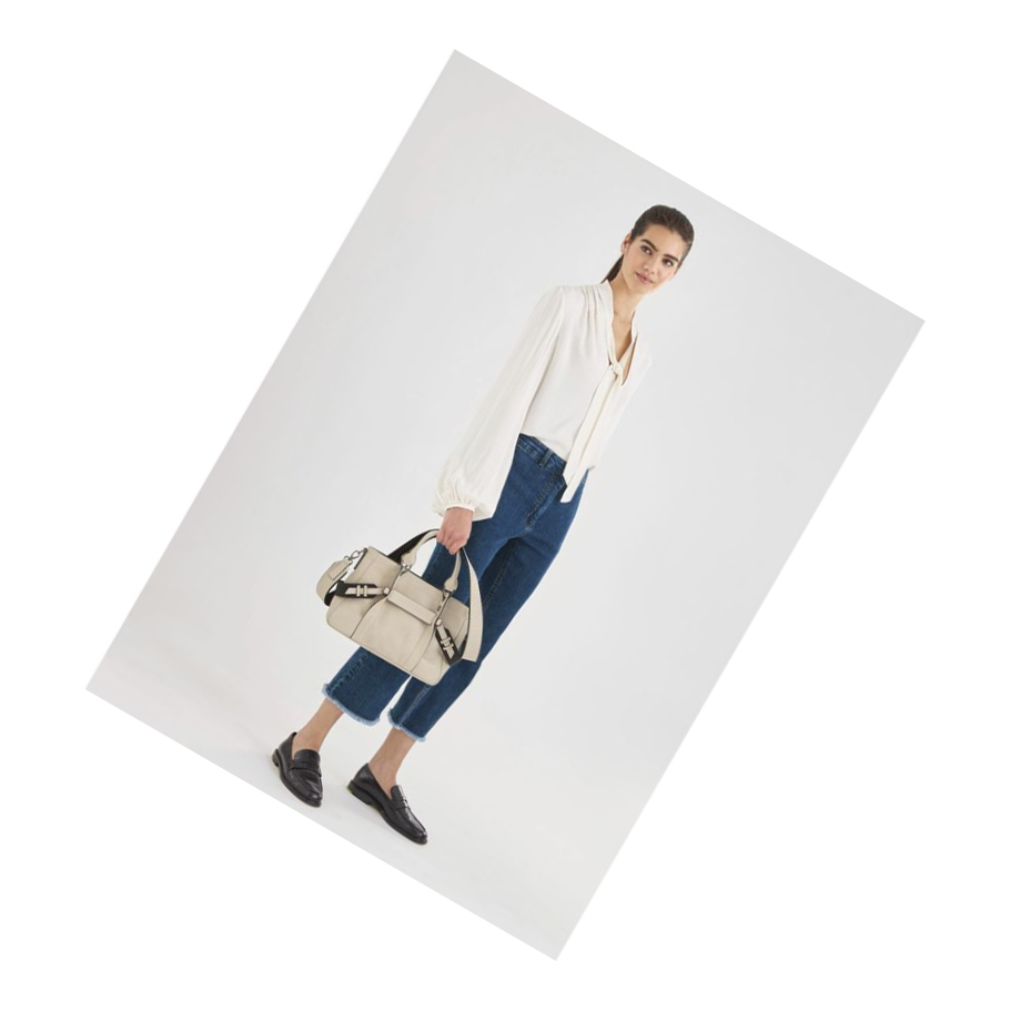 Bolsas De Mano Longchamp 3D Sangle S Mujer Beige | ES-QMWC459