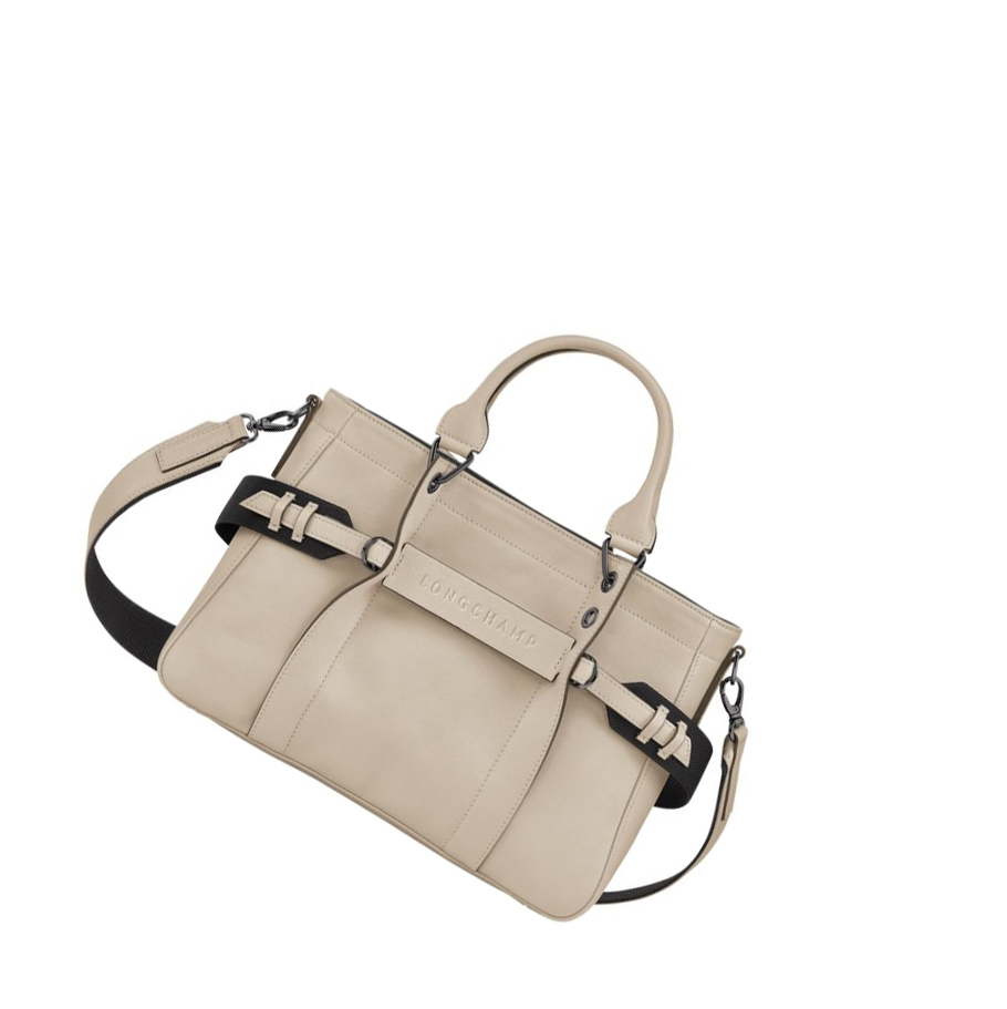 Bolsas De Mano Longchamp 3D Sangle S Mujer Beige | ES-QMWC459