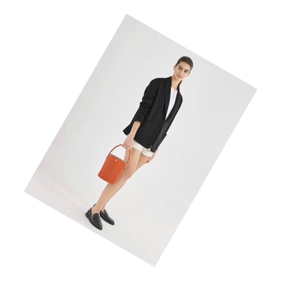 Bolsas De Mano Longchamp Cuir De Russie Mujer Naranjas | ES-GJZK892