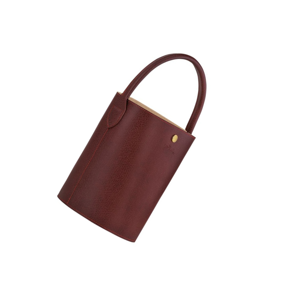 Bolsas De Mano Longchamp Cuir De Russie Mujer Rojas | ES-HCGF894
