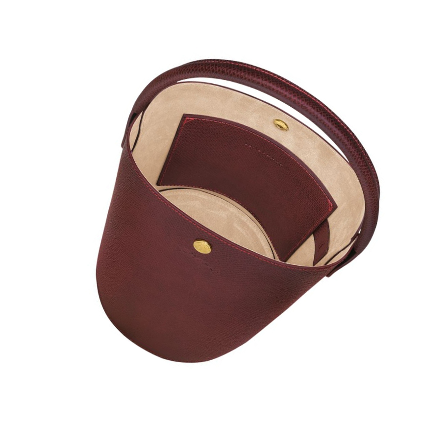 Bolsas De Mano Longchamp Cuir De Russie Mujer Rojas | ES-HCGF894