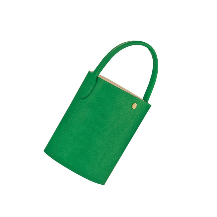 Bolsas De Mano Longchamp Cuir De Russie Mujer Verde | ES-TXQK143