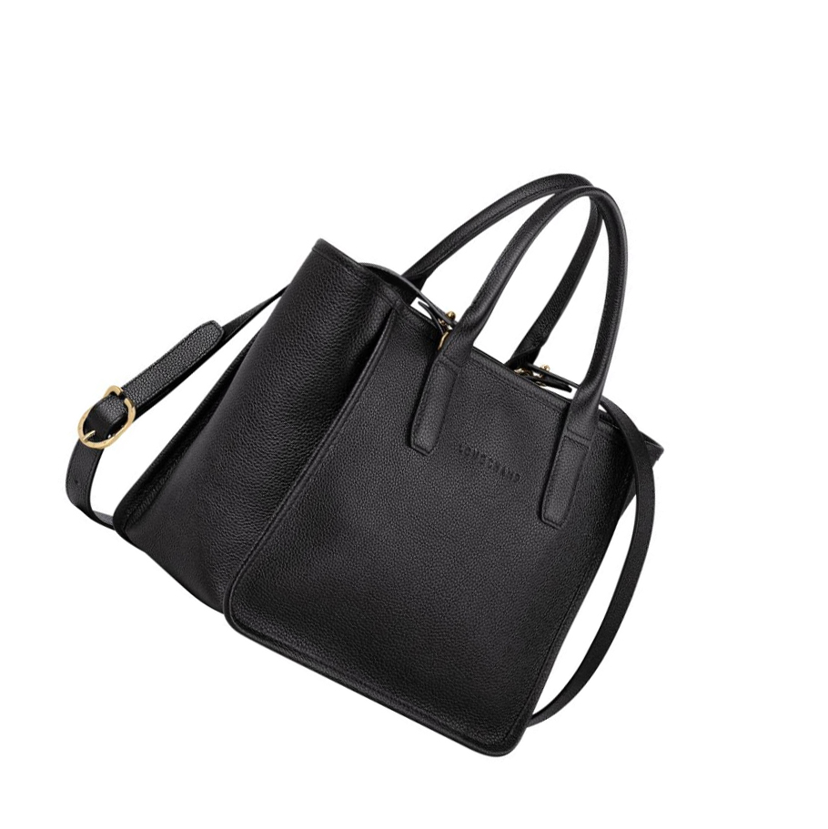 Bolsas De Mano Longchamp Le Foulonné Mujer Negras | ES-ERXK945