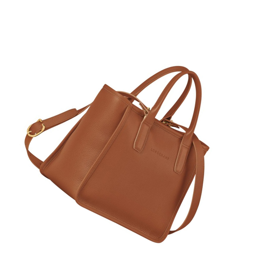 Bolsas De Mano Longchamp Le Foulonné Mujer Marrones | ES-ROVL806
