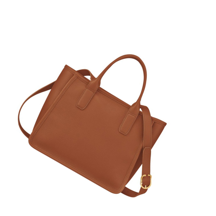 Bolsas De Mano Longchamp Le Foulonné Mujer Marrones | ES-ROVL806