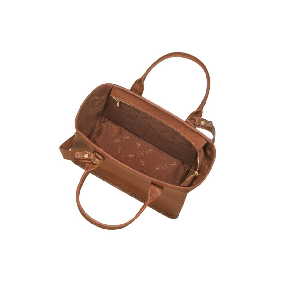 Bolsas De Mano Longchamp Le Foulonné Mujer Marrones | ES-ROVL806
