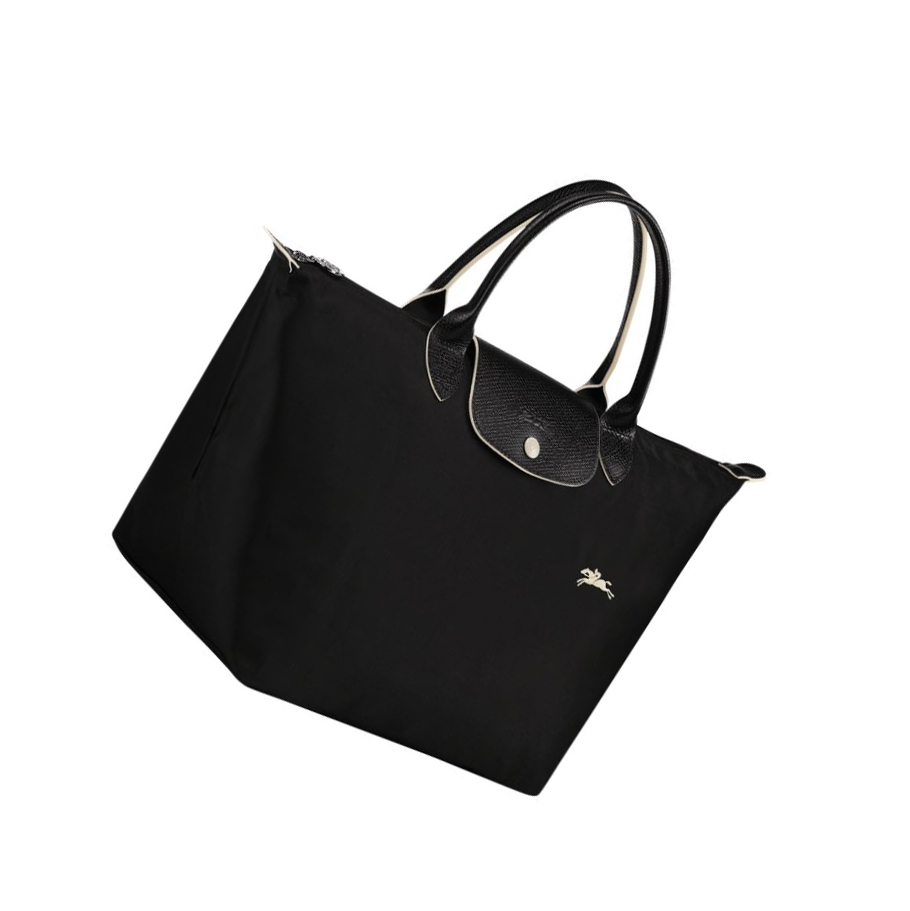 Bolsas De Mano Longchamp Le Pliage Club M Mujer Negras | ES-DVZA612