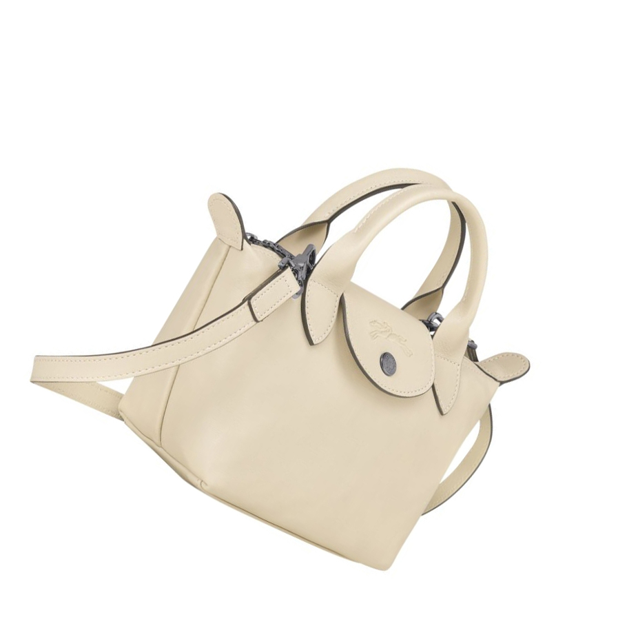 Bolsas De Mano Longchamp Le Pliage Cuir XS Mujer Beige | ES-CZJY584