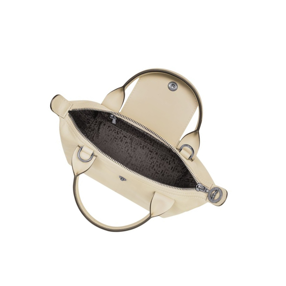 Bolsas De Mano Longchamp Le Pliage Cuir XS Mujer Beige | ES-CZJY584