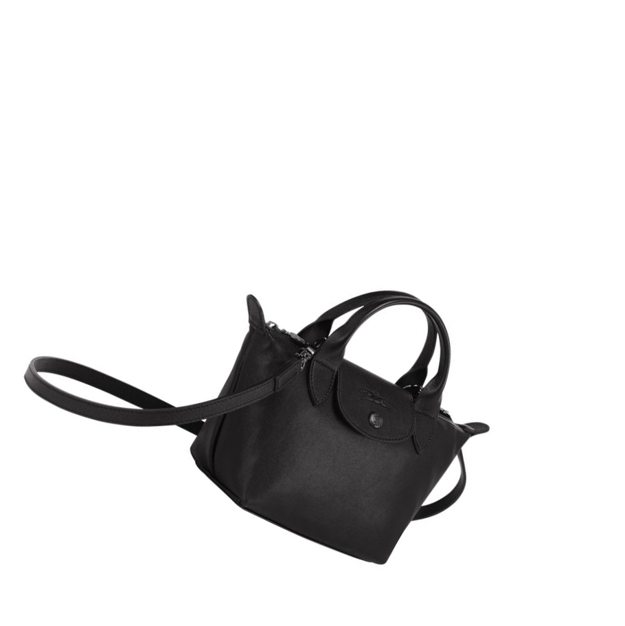 Bolsas De Mano Longchamp Le Pliage Cuir XS Mujer Negras | ES-DECY291