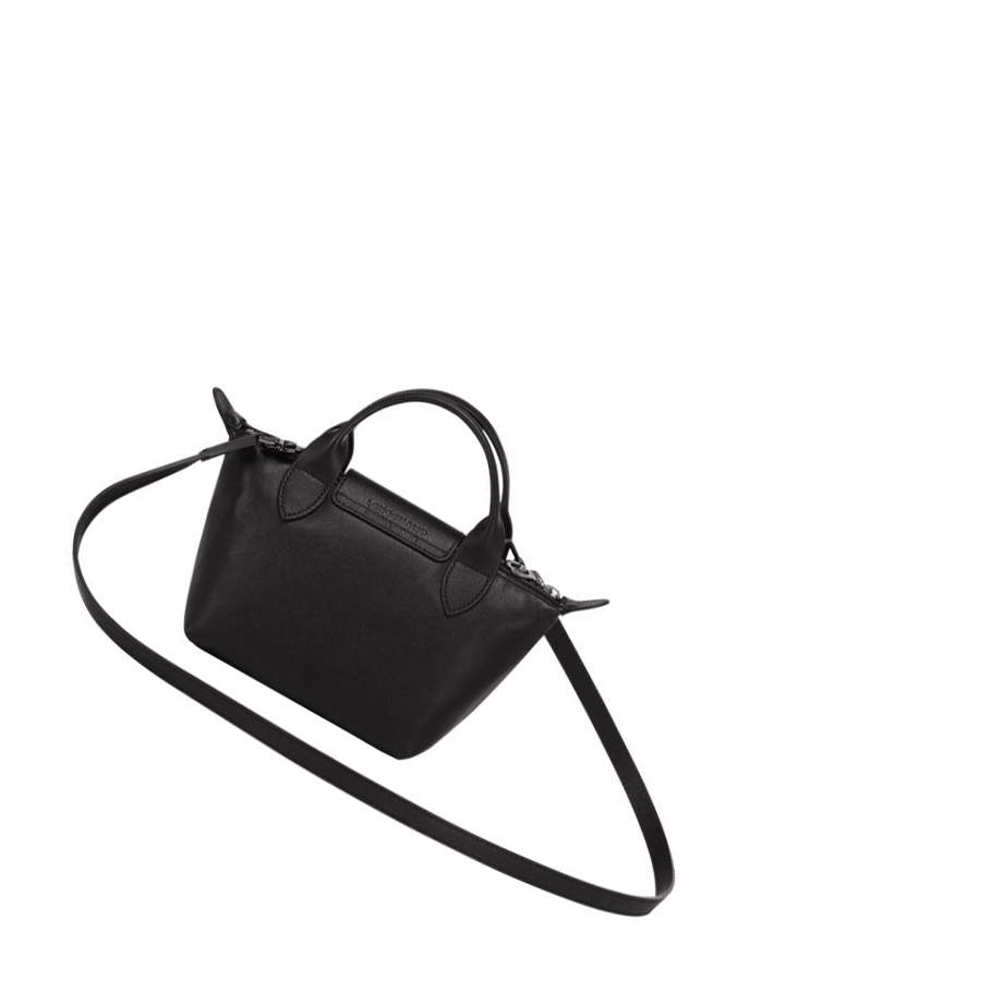 Bolsas De Mano Longchamp Le Pliage Cuir XS Mujer Negras | ES-DECY291
