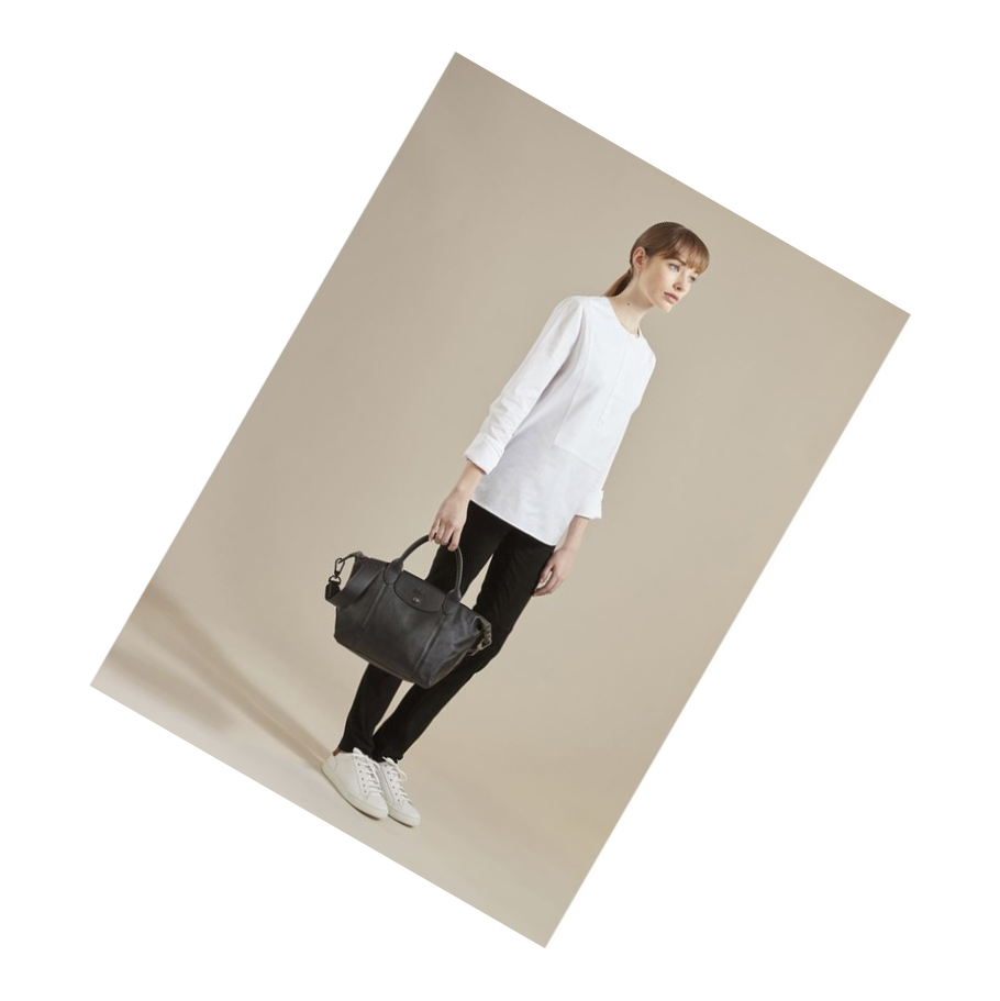 Bolsas De Mano Longchamp Le Pliage Cuir S Mujer Negras | ES-EDXY576