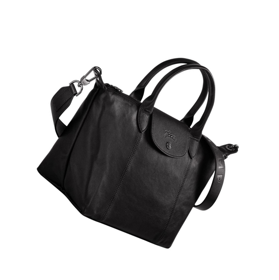 Bolsas De Mano Longchamp Le Pliage Cuir S Mujer Negras | ES-EDXY576