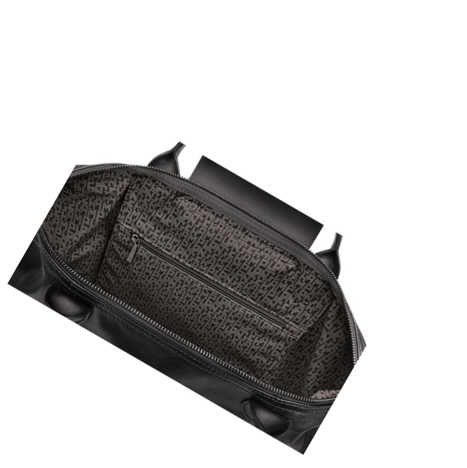 Bolsas De Mano Longchamp Le Pliage Cuir M Mujer Negras | ES-GZTK267