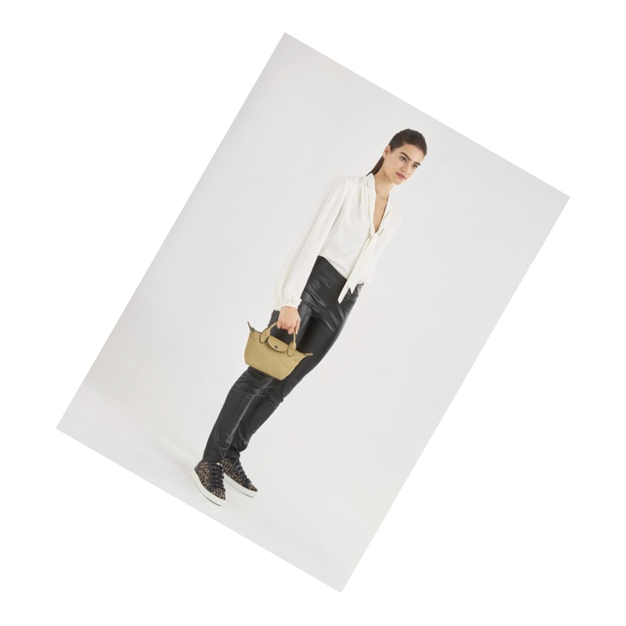 Bolsas De Mano Longchamp Le Pliage Cuir XS Mujer Beige | ES-HEYA293