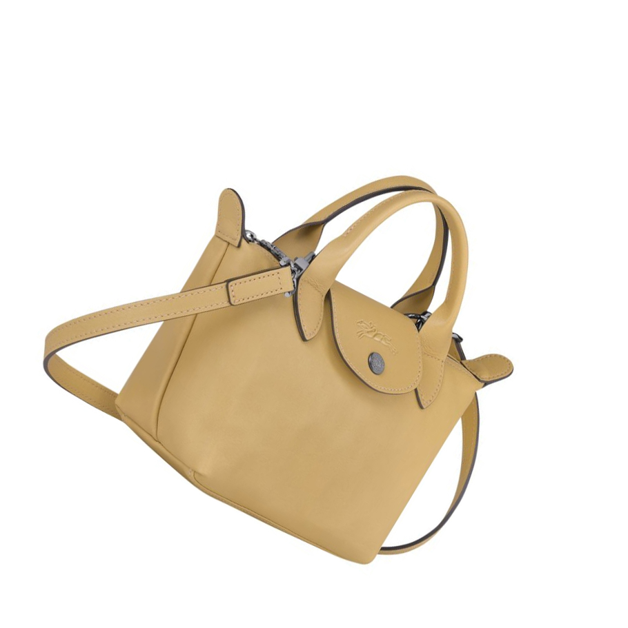 Bolsas De Mano Longchamp Le Pliage Cuir XS Mujer Beige | ES-HEYA293