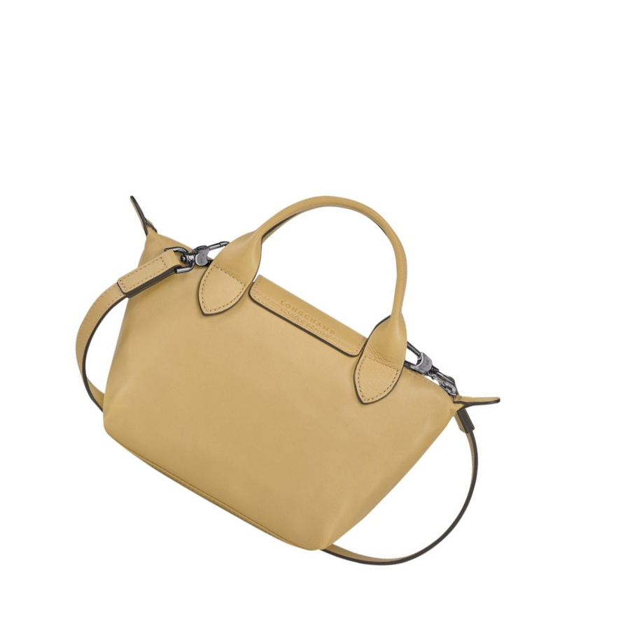 Bolsas De Mano Longchamp Le Pliage Cuir XS Mujer Beige | ES-HEYA293