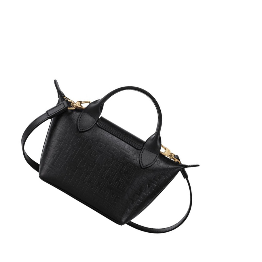Bolsas De Mano Longchamp Le Pliage Cuir Lgp XS Mujer Negras | ES-IHCB902