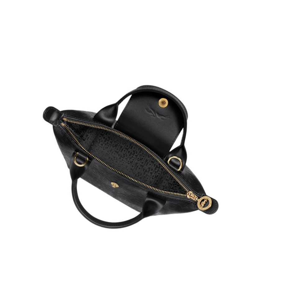 Bolsas De Mano Longchamp Le Pliage Cuir Lgp XS Mujer Negras | ES-IHCB902