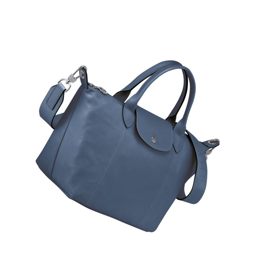 Bolsas De Mano Longchamp Le Pliage Cuir S Mujer Azules | ES-ITOL580
