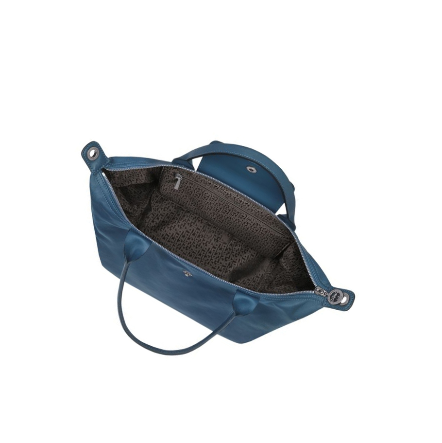 Bolsas De Mano Longchamp Le Pliage Cuir S Mujer Azules | ES-ITOL580
