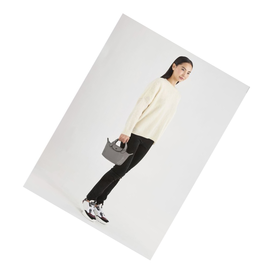 Bolsas De Mano Longchamp Le Pliage Cuir XS Mujer Gris | ES-LJEX021