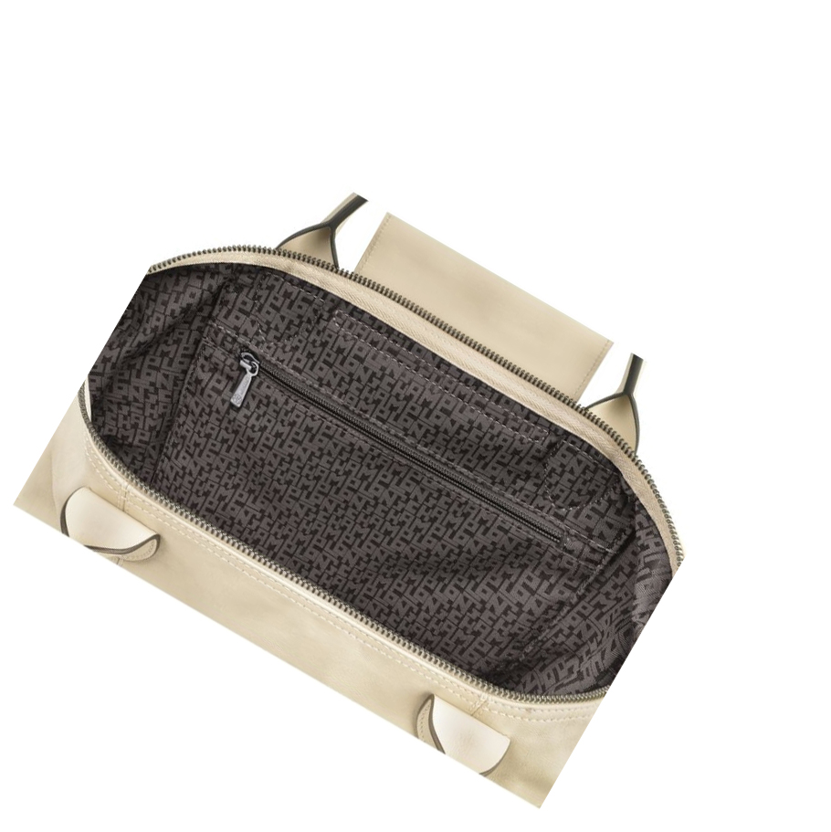 Bolsas De Mano Longchamp Le Pliage Cuir S Mujer Beige | ES-MLGY413