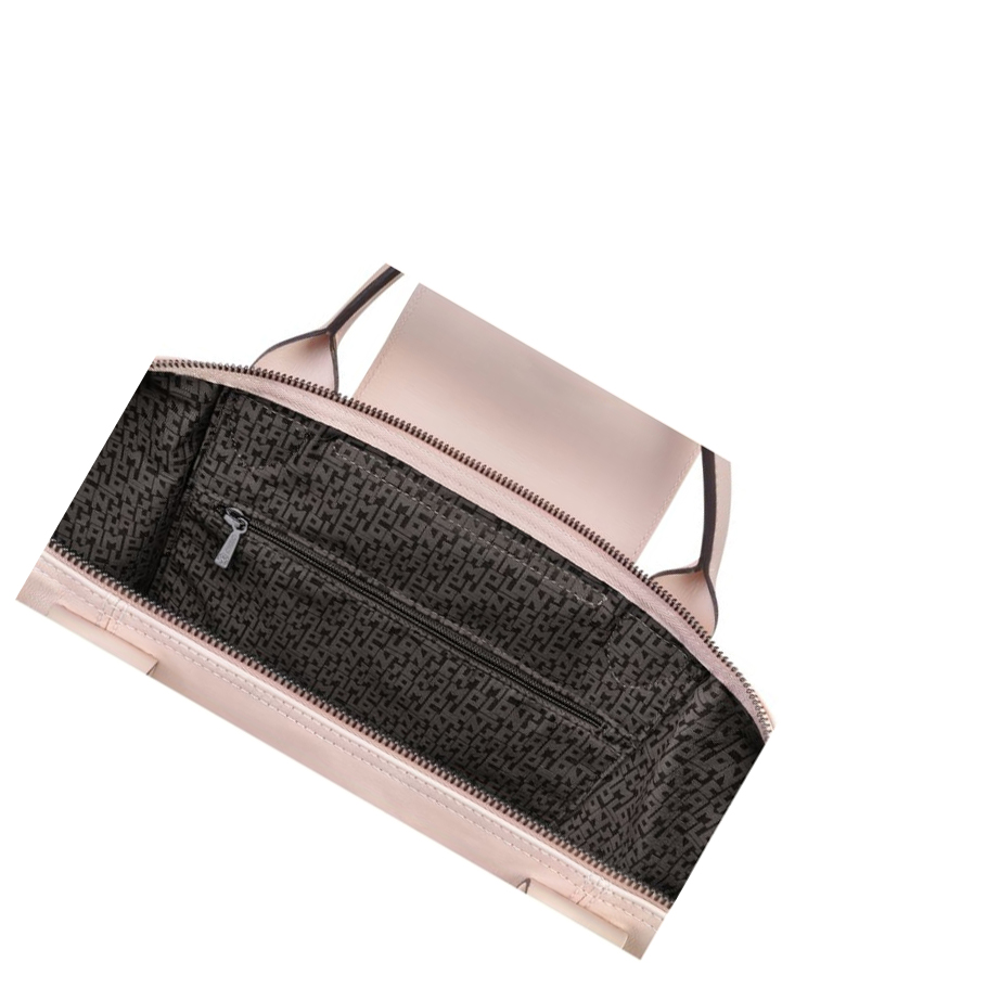 Bolsas De Mano Longchamp Le Pliage Cuir M Mujer Rosas | ES-QHEM475
