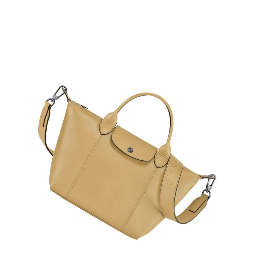 Bolsas De Mano Longchamp Le Pliage Cuir S Mujer Beige | ES-RWLU794