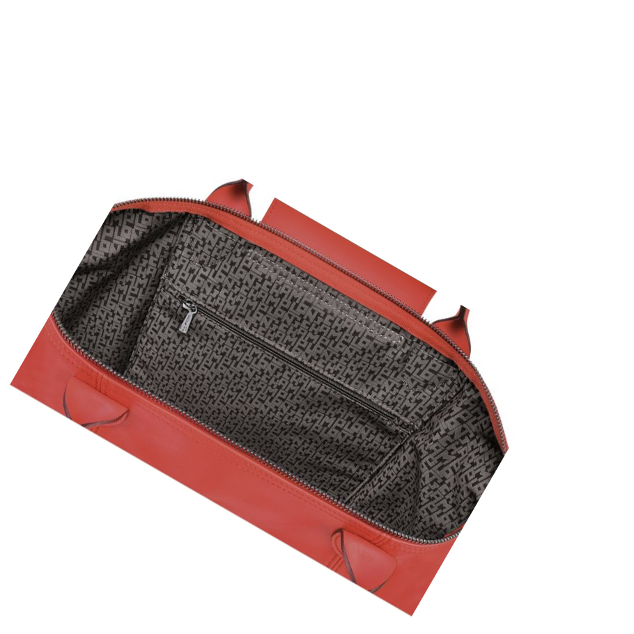 Bolsas De Mano Longchamp Le Pliage Cuir M Mujer Rojas | ES-TDBF824