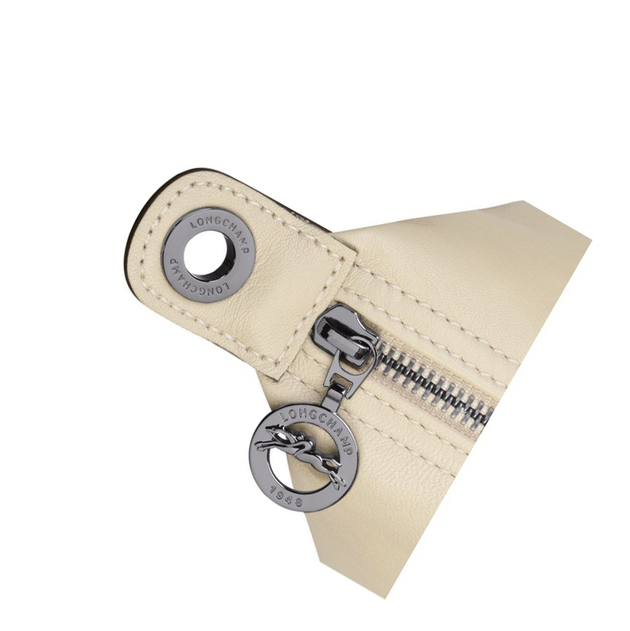 Bolsas De Mano Longchamp Le Pliage Cuir M Mujer Beige | ES-TVWY258
