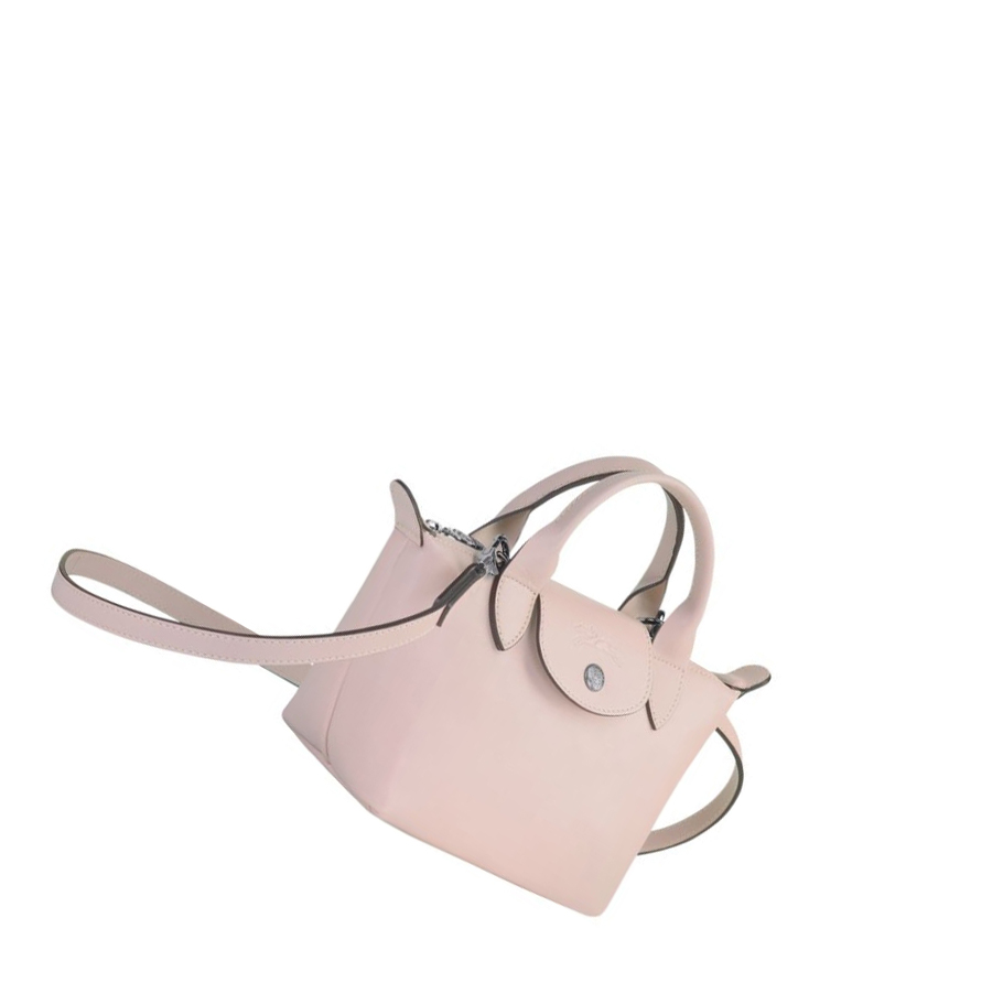 Bolsas De Mano Longchamp Le Pliage Cuir XS Mujer Rosas | ES-VXJQ160
