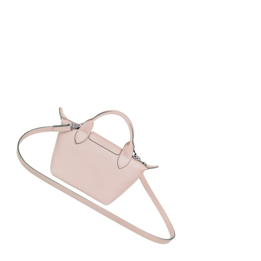 Bolsas De Mano Longchamp Le Pliage Cuir XS Mujer Rosas | ES-VXJQ160