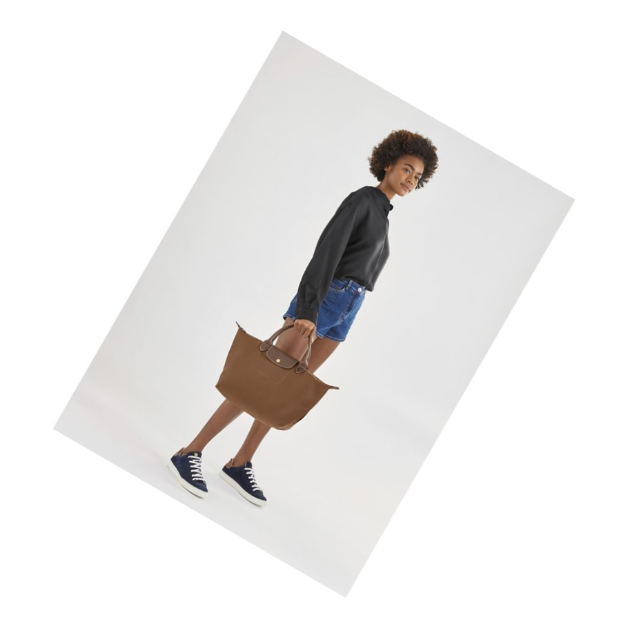 Bolsas De Mano Longchamp Le Pliage Original M Mujer Marrones | ES-MUQY267