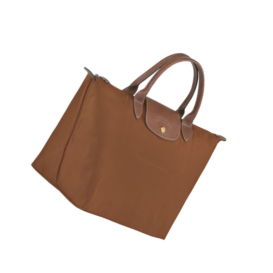 Bolsas De Mano Longchamp Le Pliage Original M Mujer Marrones | ES-MUQY267