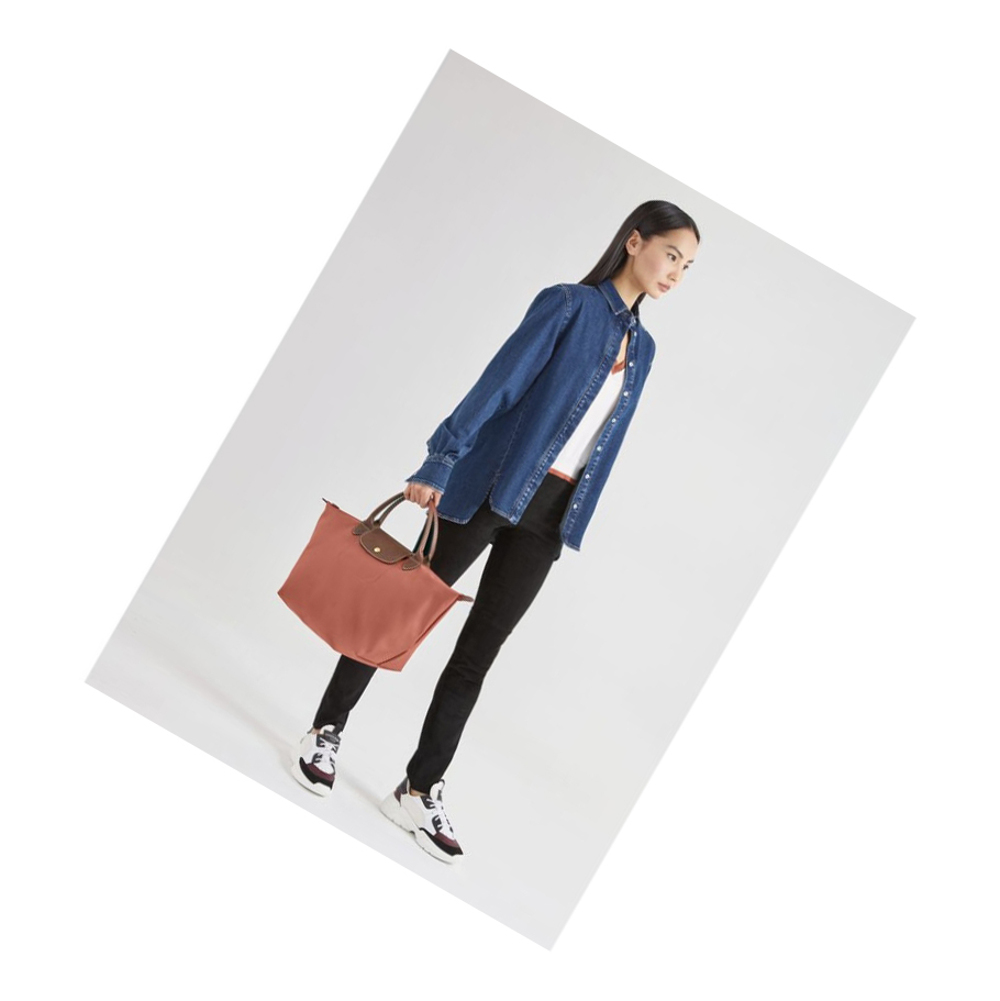 Bolsas De Mano Longchamp Le Pliage Original M Mujer Rosas | ES-XWYN461