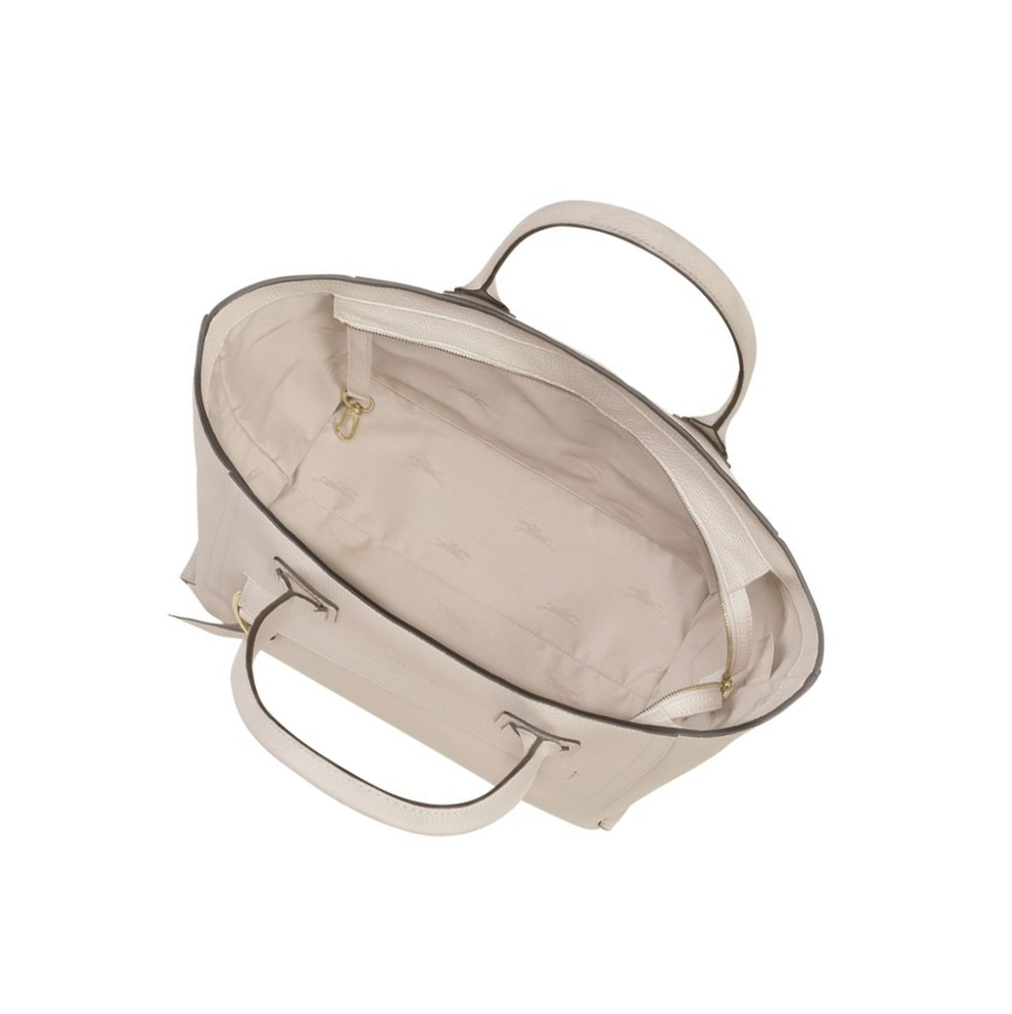 Bolsas De Mano Longchamp Mailbox L Mujer Beige | ES-ETGH571
