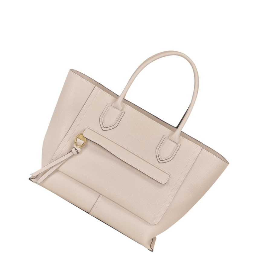 Bolsas De Mano Longchamp Mailbox L Mujer Beige | ES-ETGH571