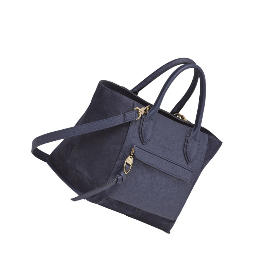 Bolsas De Mano Longchamp Mailbox M Mujer Azul Marino | ES-LQUX695